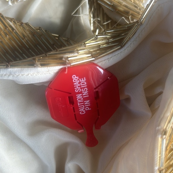 Staud Evie Beaded Gold Sequin Mini Dress Size S - Picture 17 of 17